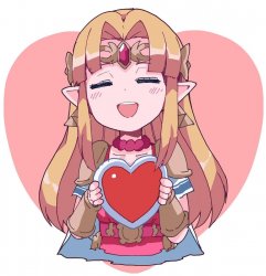 Zelda with a heart Meme Template