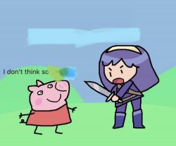 Peppa vs. Lucina Meme Template