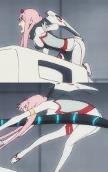 zero two getting hit Meme Template