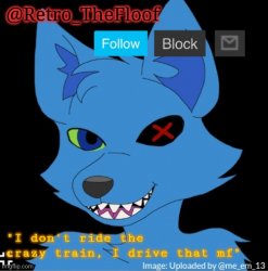 RetroTheFloof's Possessed Retro announcement template Meme Template