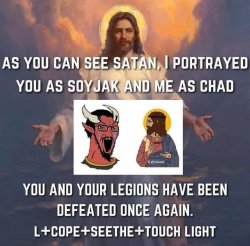 Jesus chad Meme Template