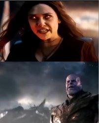 Wanda Thanos blank Meme Template