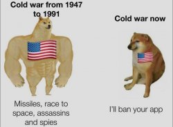 Cold War then and now Meme Template