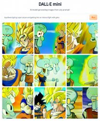 Squidward vs Goku Meme Template