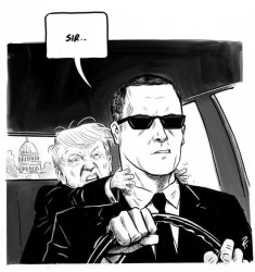 Donald Trump and secret service agent Jan. 6 Meme Template