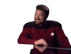William Riker Smiling Transparent Background Meme Template
