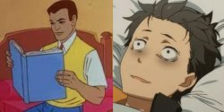 me: *reading*   x: *traumatized* Meme Template