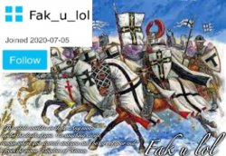 Fak_u_lol Crusader announcement template Meme Template