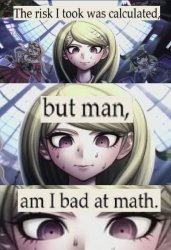 the risk i took was calculated, but man, am i bad at mathd Meme Template