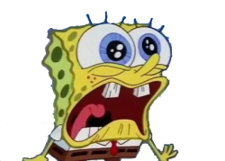 Spongebob Screaming and Crying PNG Meme Template