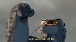 Our battle will be leg Meme Template