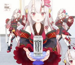 nakiri ayame offers you a monster drink Meme Template