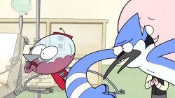 mordecai slaps benson Meme Template