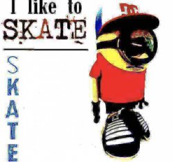 i like to skate minion blank Meme Template