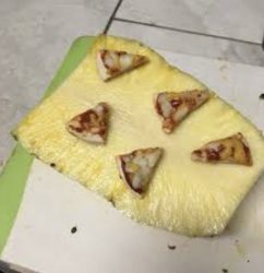 Pizza on pineapple Meme Template