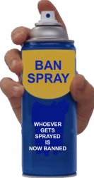 Ban spray Meme Template