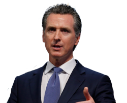 Gavin newsom pointing American Psycho with transparency Meme Template