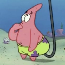 Patrick sits on hook Meme Template
