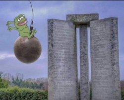 Pepe Georgie Guide Stones Meme Template