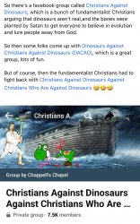 Christians against dinosaurs against Christians who are against Meme Template