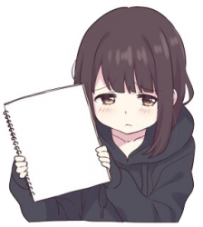 Menhera chan holding sign Meme Template