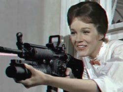 Mary Poppins holding a gun Meme Template