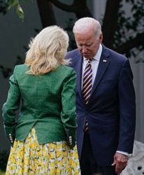 Jill Biden makes Joe Biden sad Meme Template