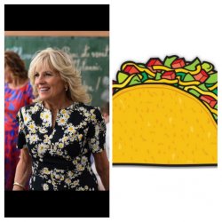 Jill Biden and taco Meme Template