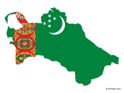 Turkmenistan Flag Map Meme Template