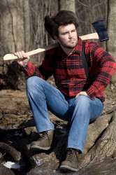 Solemn Lumberjack Meme Template