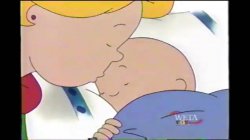 Caillou getting him some from Julie on WETA Kids Meme Template