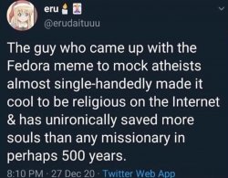 Fedora meme missionary Meme Template