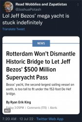 Jeff Bezos yacht stuck Meme Template