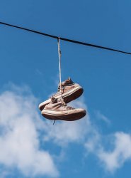 Hanging shoes Meme Template