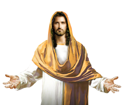 Jesus open hands with transparency Meme Template