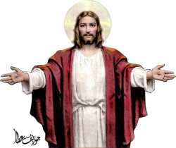 Jesus with halo with transparency Meme Template