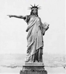 Statue of Liberty says if you don't like America leave! Meme Template