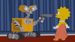 Lisa at gunpoint with wall e Meme Template