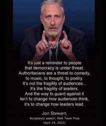 Jon Stewart quote democracy Meme Template