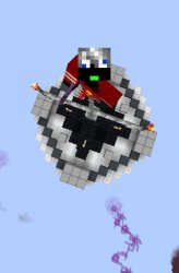 Minecraft man on tower Meme Template