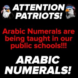 Attention patriots Arabic numerals Meme Template