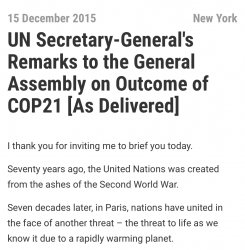 2015 UN Statement on Climate Change Meme Template