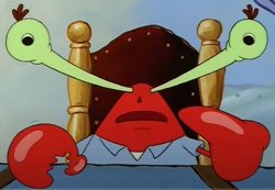 MR.Krabs wide eyes Meme Template