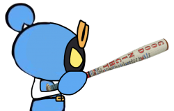 Magnet Bomber with a baseball bat Meme Template