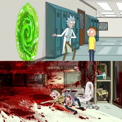 Rick and Morty die Meme Template