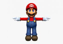 T-poseing Mario Meme Template