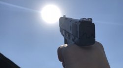 Pointing gun at the sun Meme Template