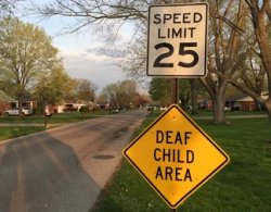 Speed limit, deaf children Meme Template