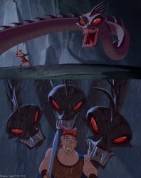 Hercules hydra Meme Template