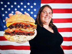 Patriotic hamburger Meme Template